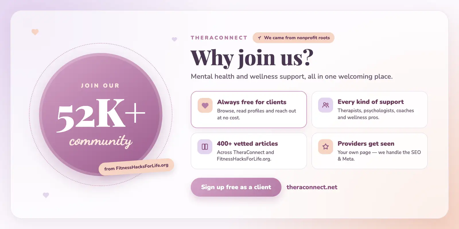 Find A Therapist Online Why join TheraConnect